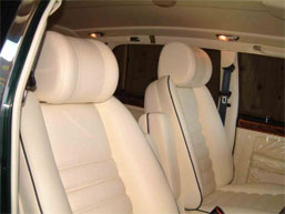 <span class="light">Bentley</span> Turbo R – Front seat shown with built in extended and profiled headrest cushion.