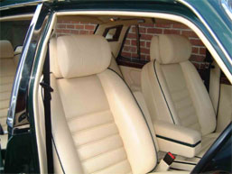 <span class="light">Bentley</span> Turbo R – Front seat with headrest bolster cushion held by straps as per OE Bentley design.